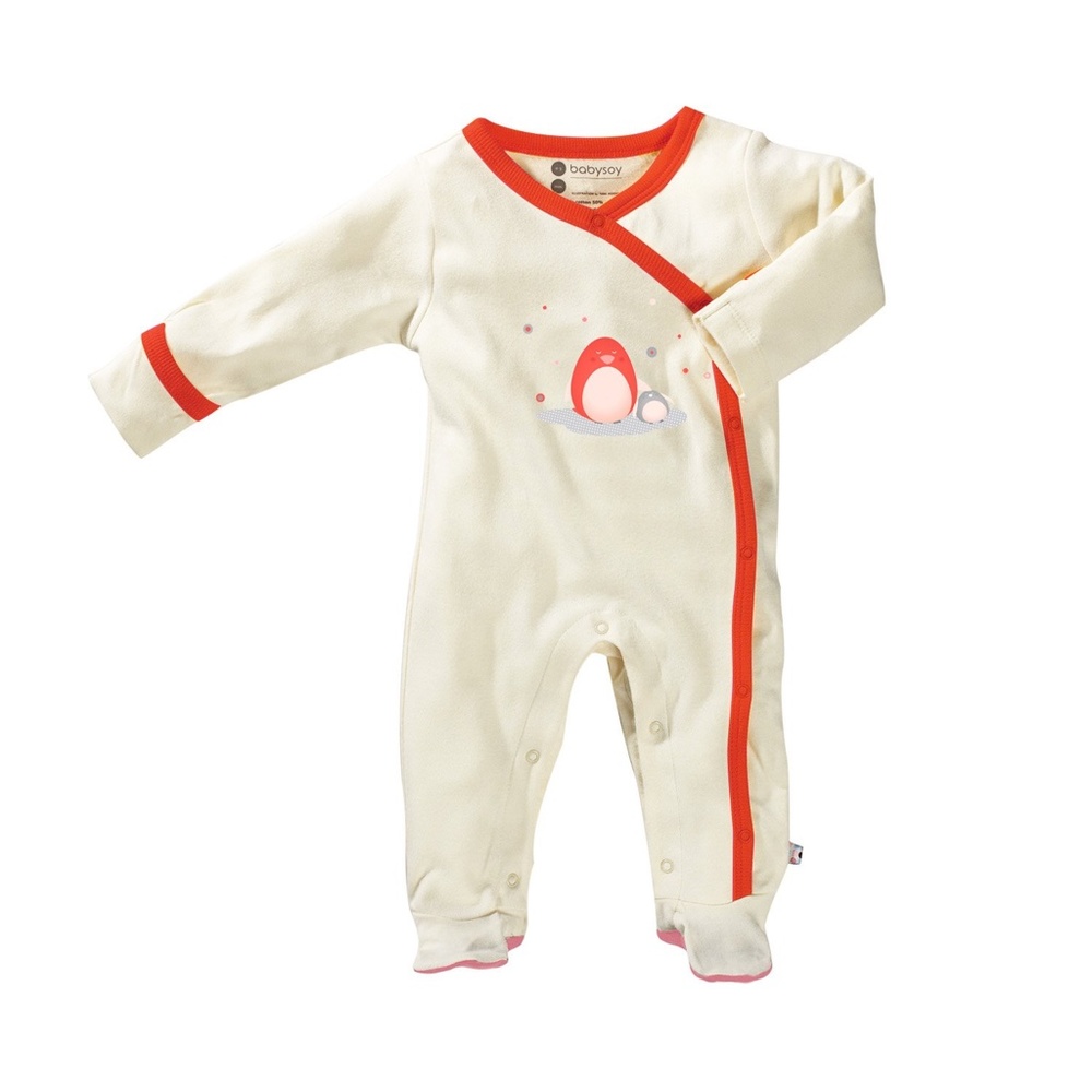 🌟 Baby Soy Footed Pajamas, 6 to 12 months, penguin print